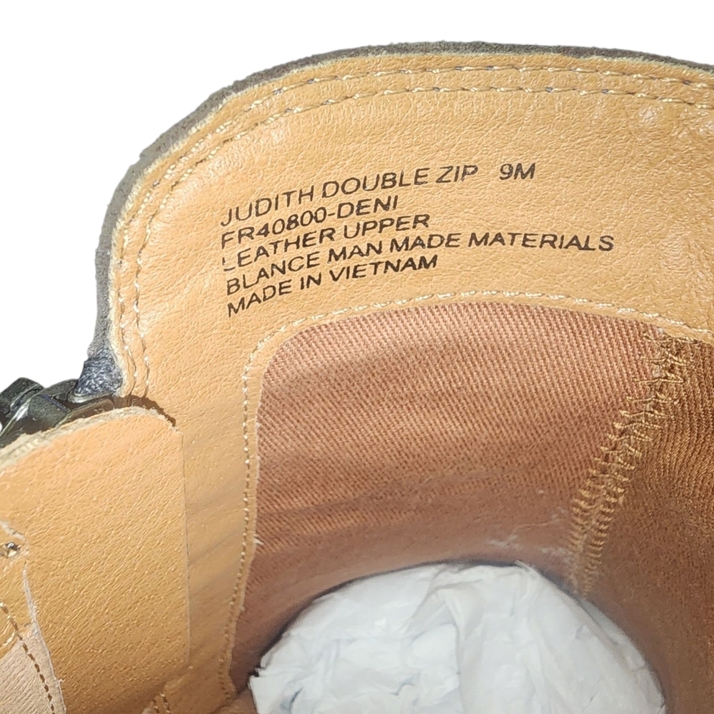 Frye Ankle Boots Judith Double Zip, Gray, Womens 9M​ - Picture 9 of 9